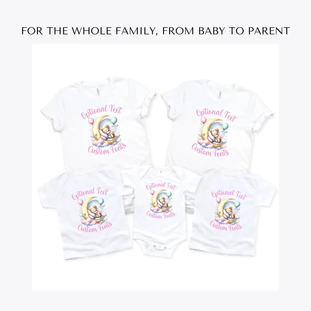 Watercolor-Teddy-Bear-Sleeping-custom-t-shirts-adult-youth-toddler-baby-sizes-artfulane