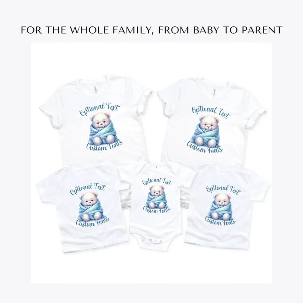 Watercolor-Teddy-Bear-in-Blue-Blanket-custom-t-shirts-adult-youth-toddler-baby-sizes-artfulane