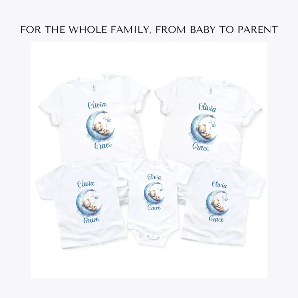 Watercolor-Teddy-Bears-Sleeping-on-Moon-custom-t-shirts-adult-youth-toddler-baby-sizes-artfulane