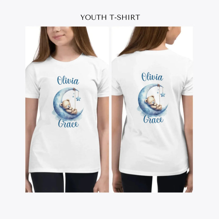Watercolor-Teddy-Bear-Sleeping-on-Moon-custom-youth-girl-t-shirt-artfulane