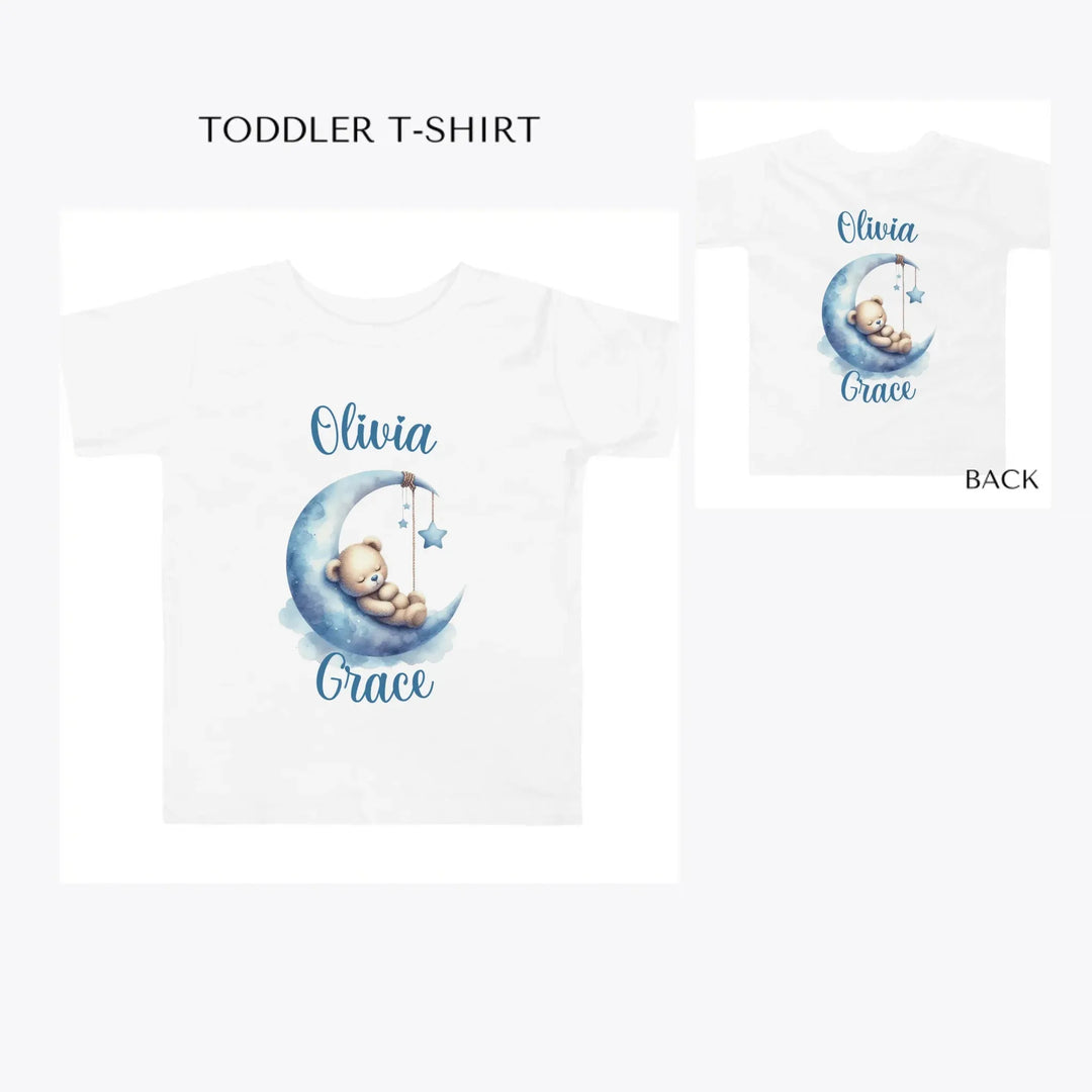 Watercolor-Teddy-Bear-Sleeping-on-Moon-toddler-custom-t-shirt-artfulane