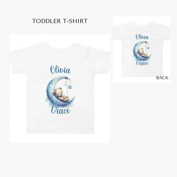 Watercolor-Teddy-Bear-Sleeping-on-Moon-toddler-custom-t-shirt-artfulane