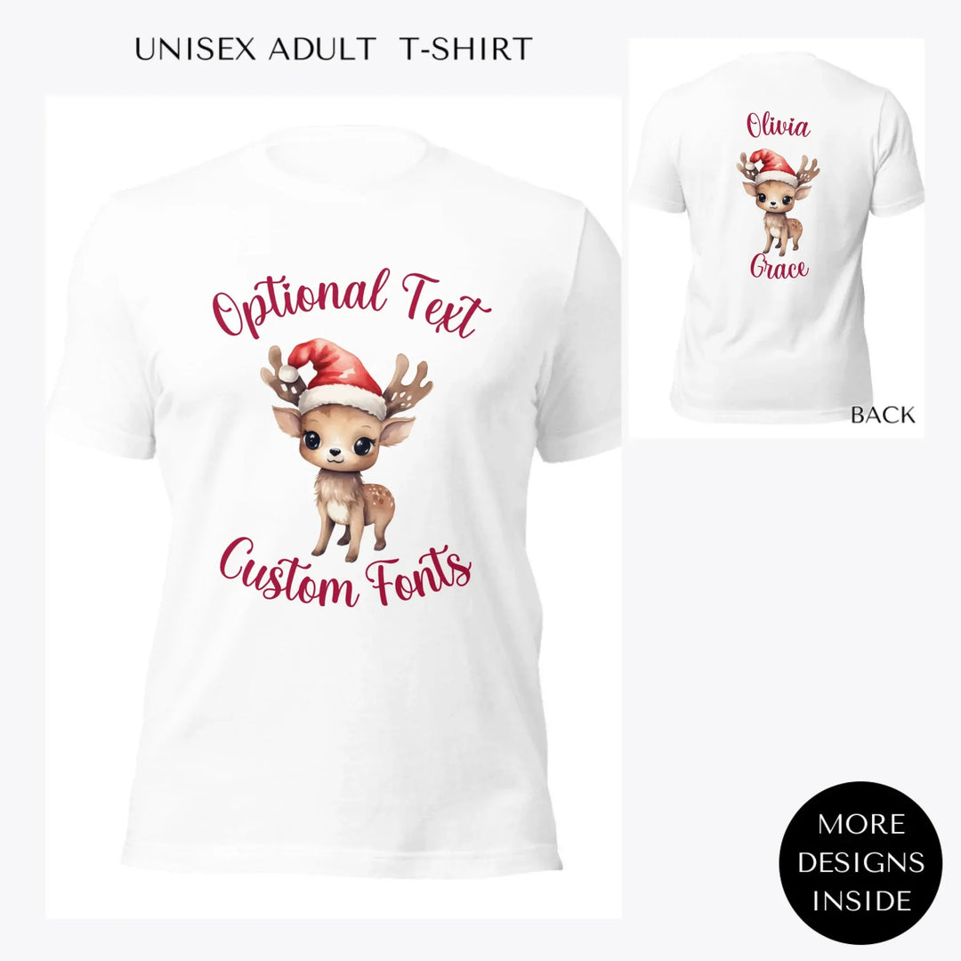 Watercolor-Winter-Woodland-Animals-custom-women-unisex-adult-t-shirt-artfulane