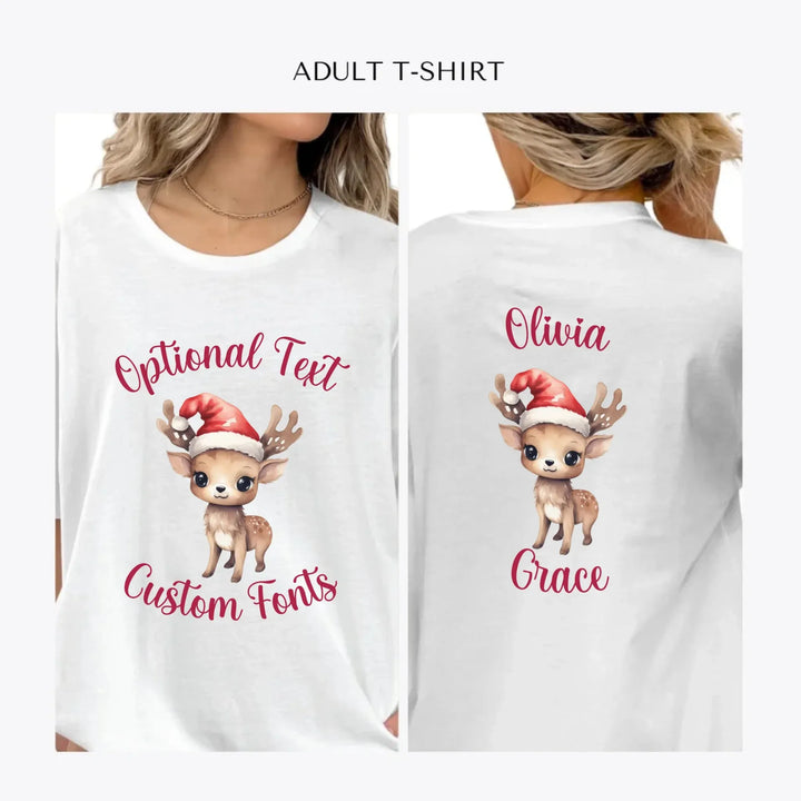 Watercolor-Winter-Woodland-Animals-personalized-women-unisex-adult-t-shirt-artfulane