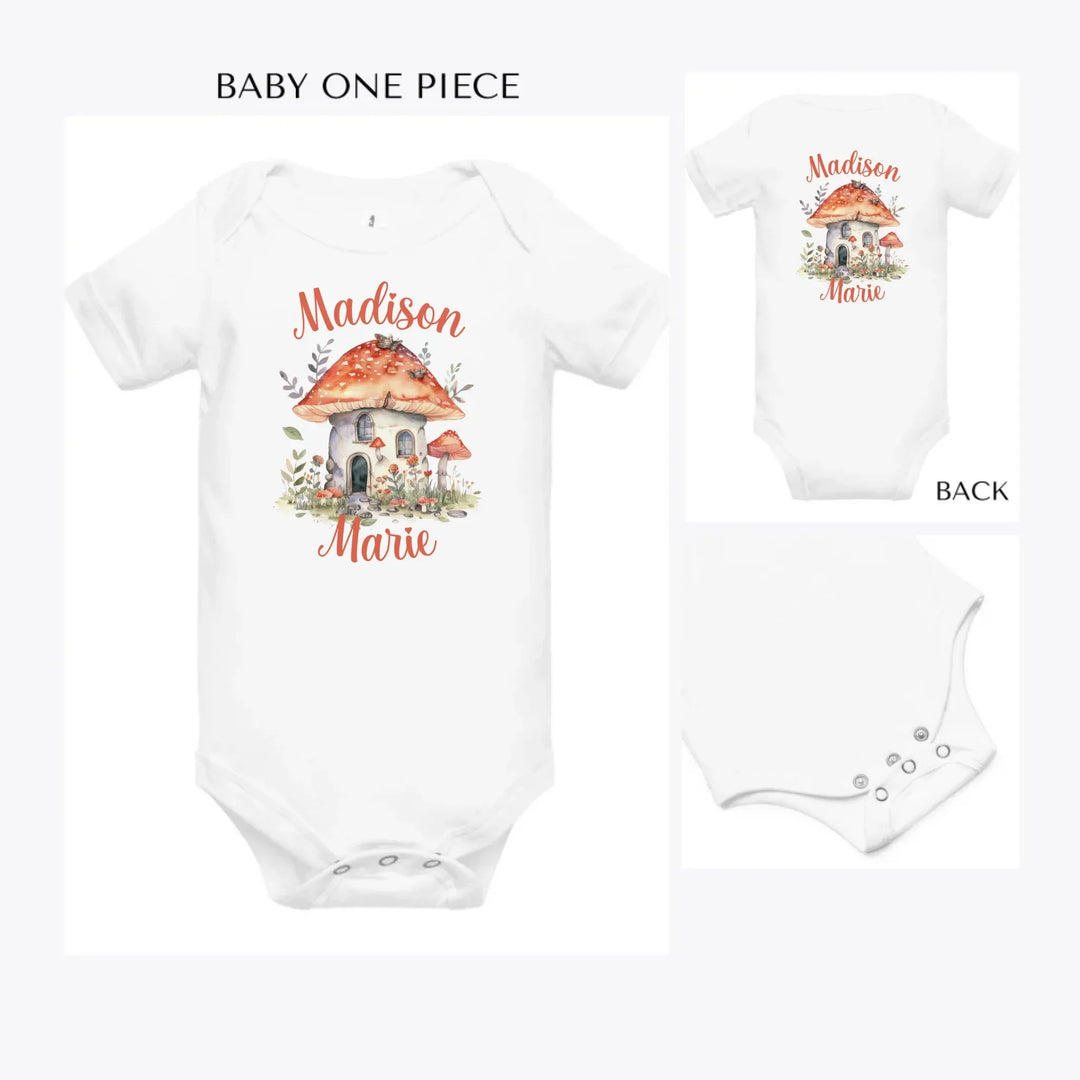 watercolor-woodland-mushroom-homes-custom-baby-onesie-artfulane
