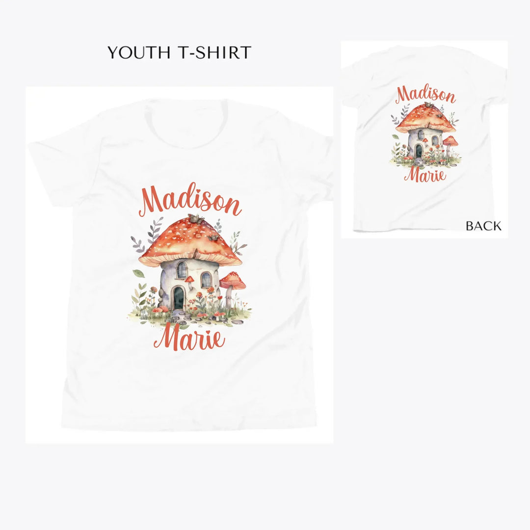 watercolor-woodland-mushroom-homes-custom-youth-t-shirt-artfulane
