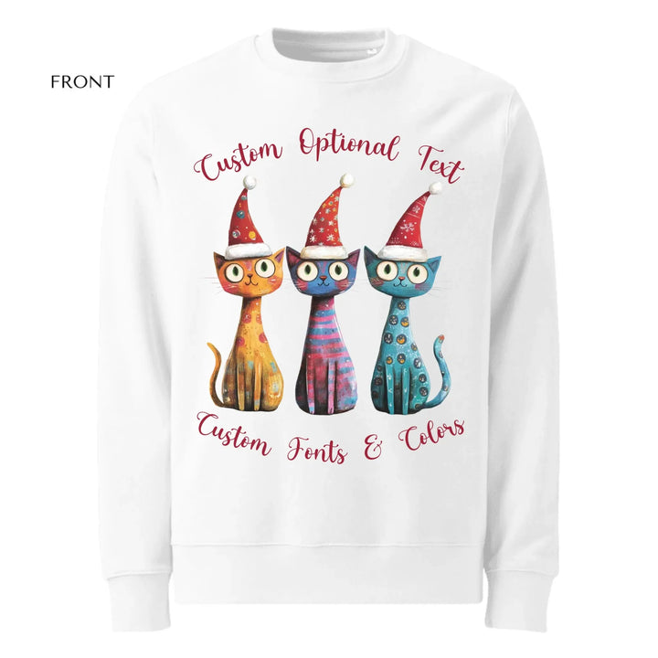 Custom Whimsical Christmas Cats Sweatshirt & Hoodie - ART-SWH225