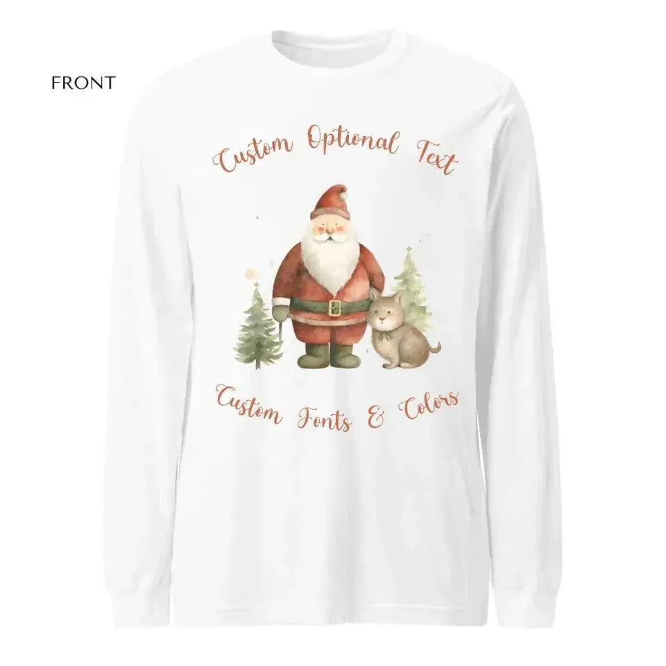Custom Whimsical Christmas Long Sleeve T-Shirt - ARTFULANE