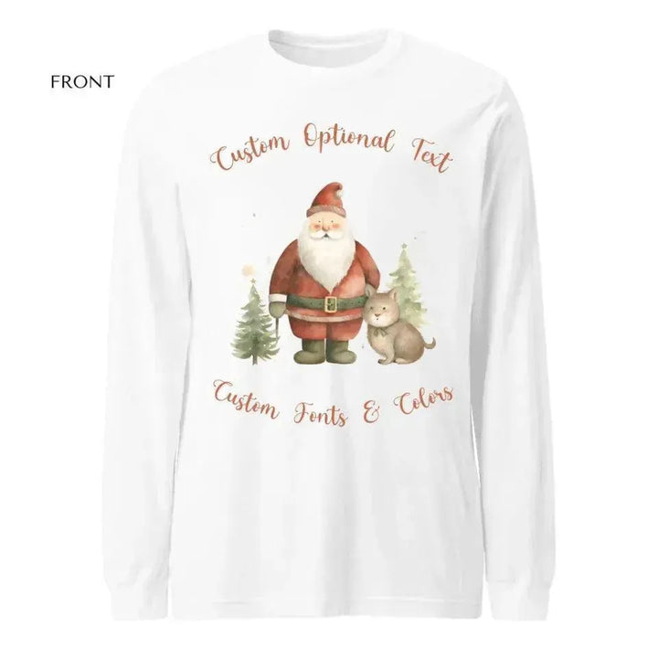 Custom Whimsical Christmas Long Sleeve T-Shirt - ARTFULANE