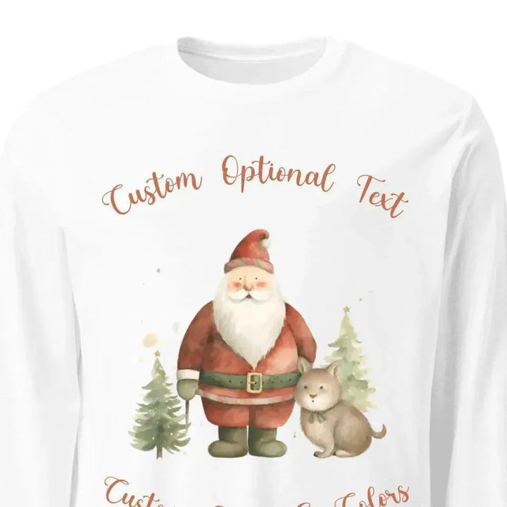 Custom Whimsical Christmas Long Sleeve T-Shirt - ARTFULANE