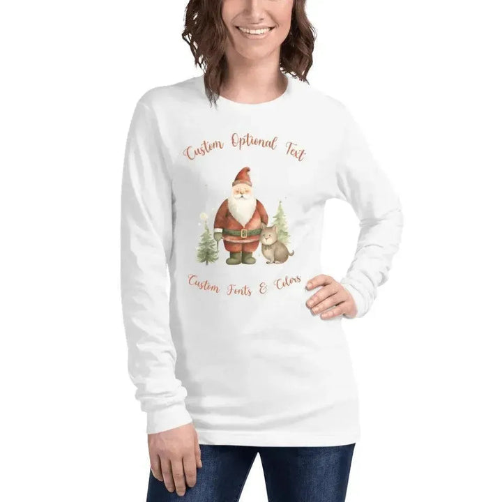 Custom Whimsical Christmas Long Sleeve T-Shirt - ARTFULANE
