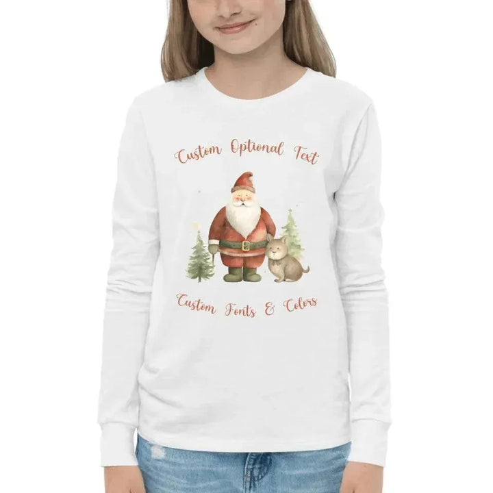 Custom Whimsical Christmas Long Sleeve T-Shirt - ARTFULANE