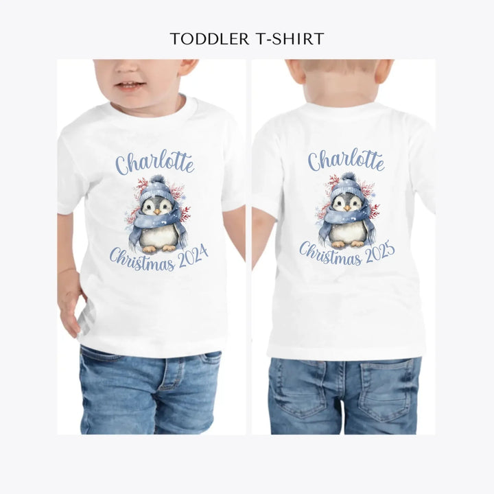 Winter-Penguins-personalized-toddler-t-shirt-artfulane