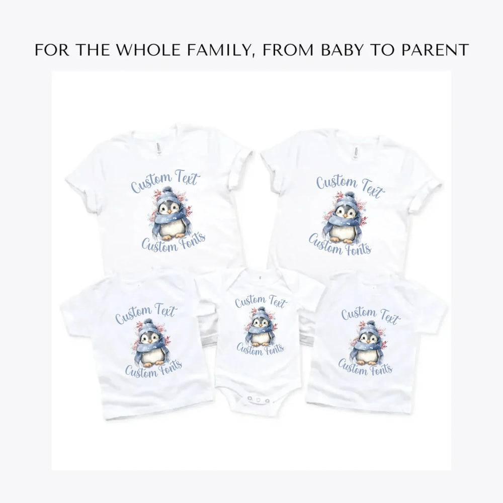Winter-Penguins-custom-t-shirts-adult-youth-toddler-baby-sizes-artfulane