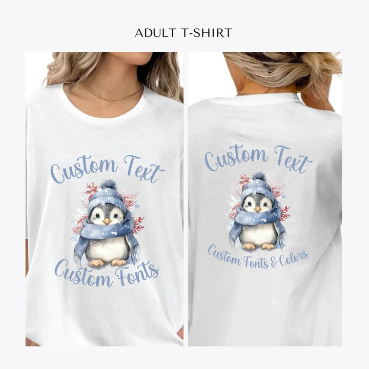 Winter-Penguins-personalized-women-unisex-adult-t-shirt-artfulane