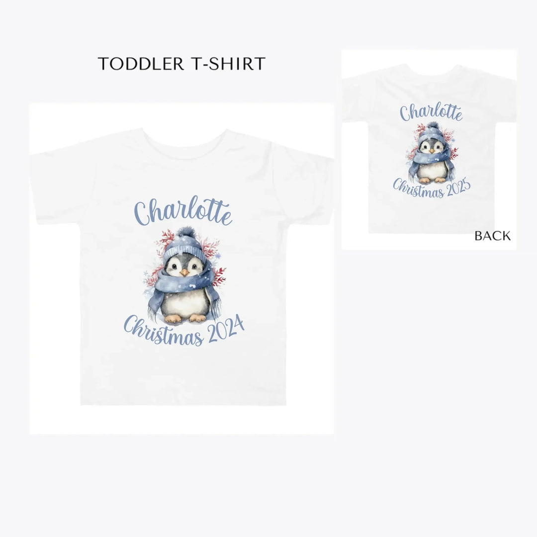 Winter-Penguins-toddler-custom-t-shirt-artfulane