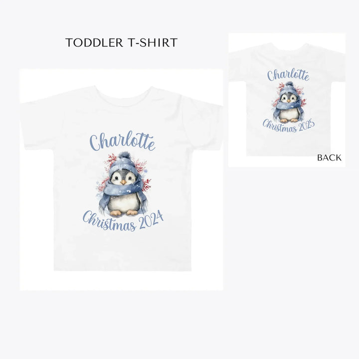 Winter-Penguins-toddler-custom-t-shirt-artfulane