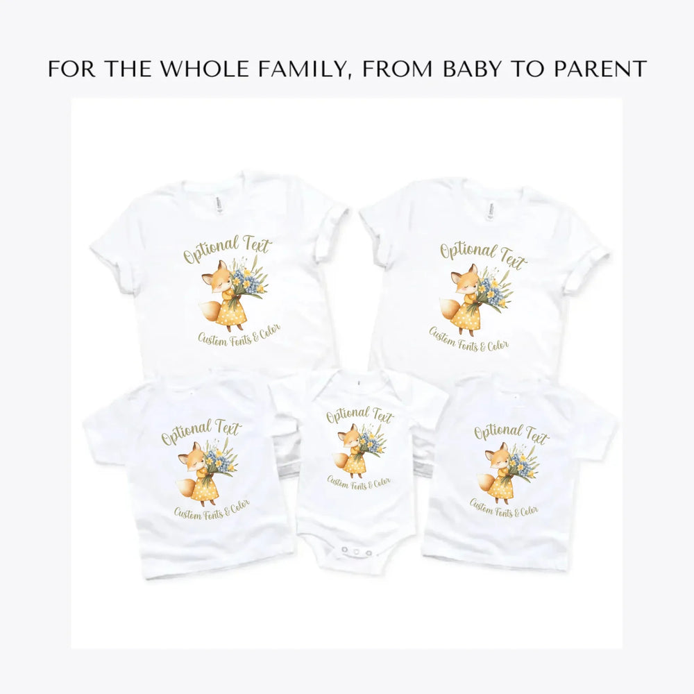 Yellow-Spring-Woodland-Animal-custom-t-shirts-adult-youth-toddler-baby-sizes-artfulane