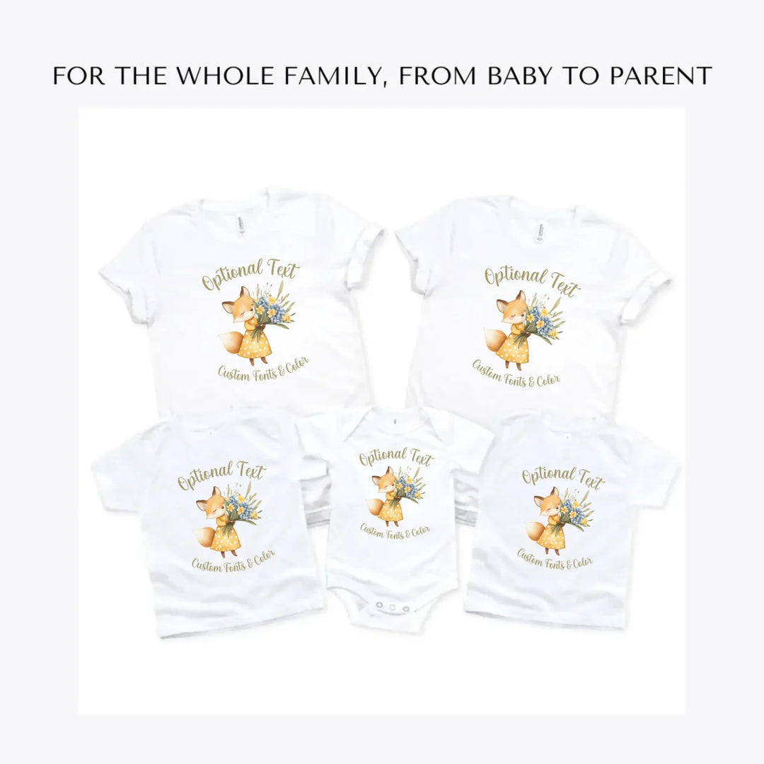 Yellow-Spring-Woodland-Animal-custom-t-shirts-adult-youth-toddler-baby-sizes-artfulane