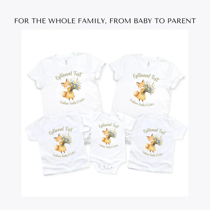 Yellow-Spring-Woodland-Animal-custom-t-shirts-adult-youth-toddler-baby-sizes-artfulane