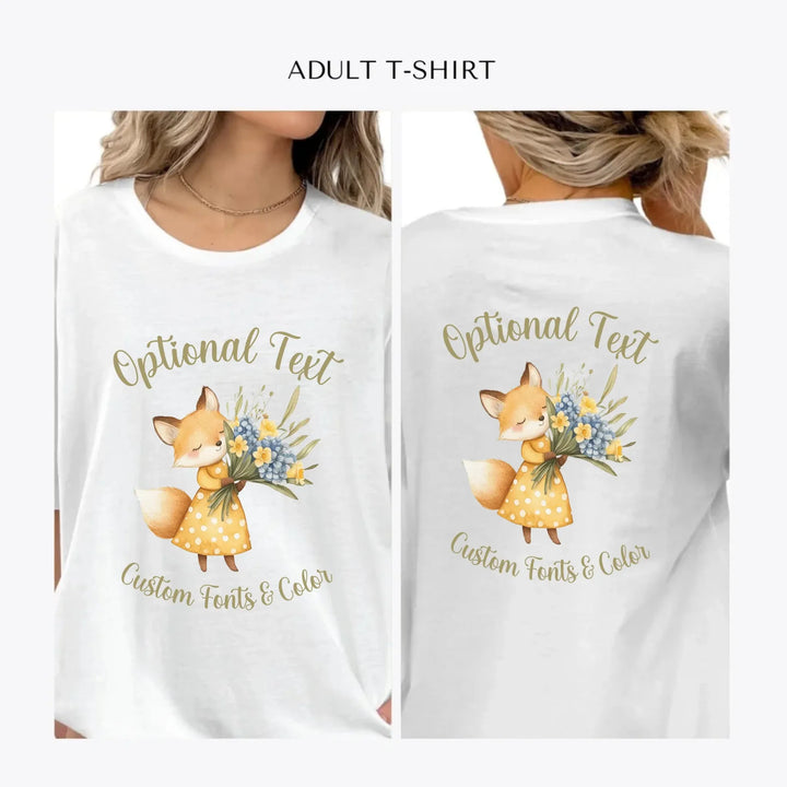 Yellow-Spring-Woodland-Animal-personalized-women-unisex-adult-t-shirt-artfulane