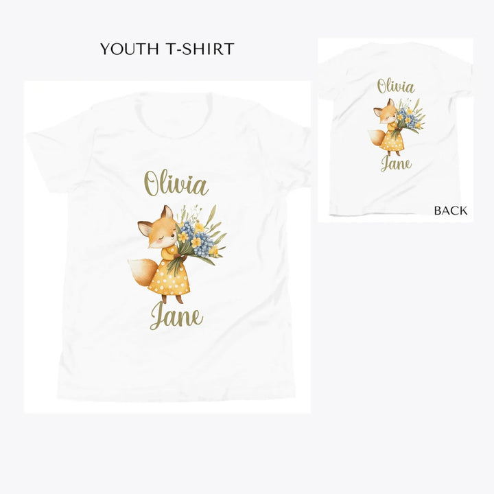 Yellow-Spring-Woodland-Animal-custom-youth-t-shirt-artfulane