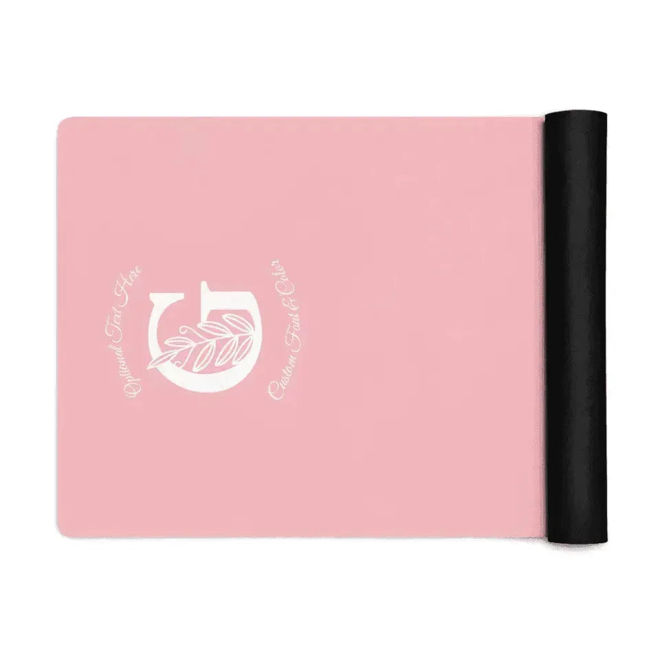 Custom Yoga Mat - Autumn Leaf Initial - ARTFULANE
