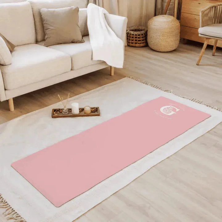 Custom Yoga Mat - Autumn Leaf Initial - ARTFULANE