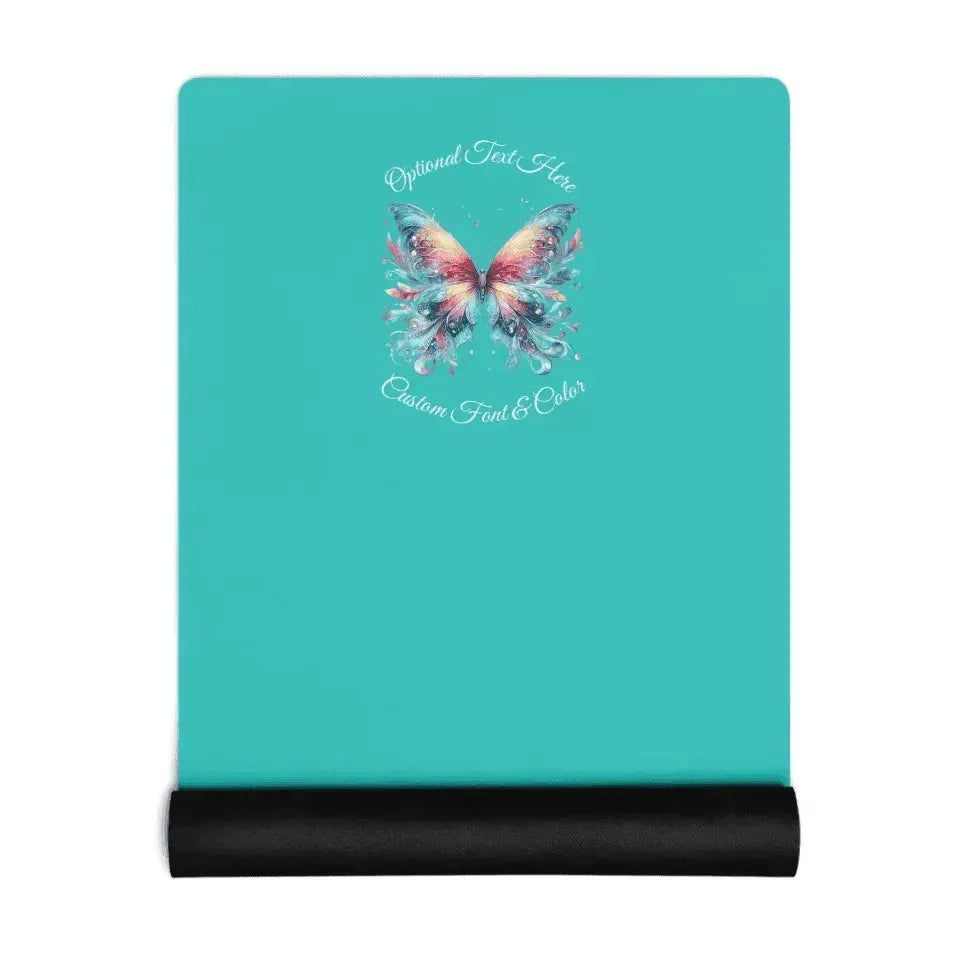 Custom Yoga Mat - Beautiful Watercolor Butterflies - ARTFULANE