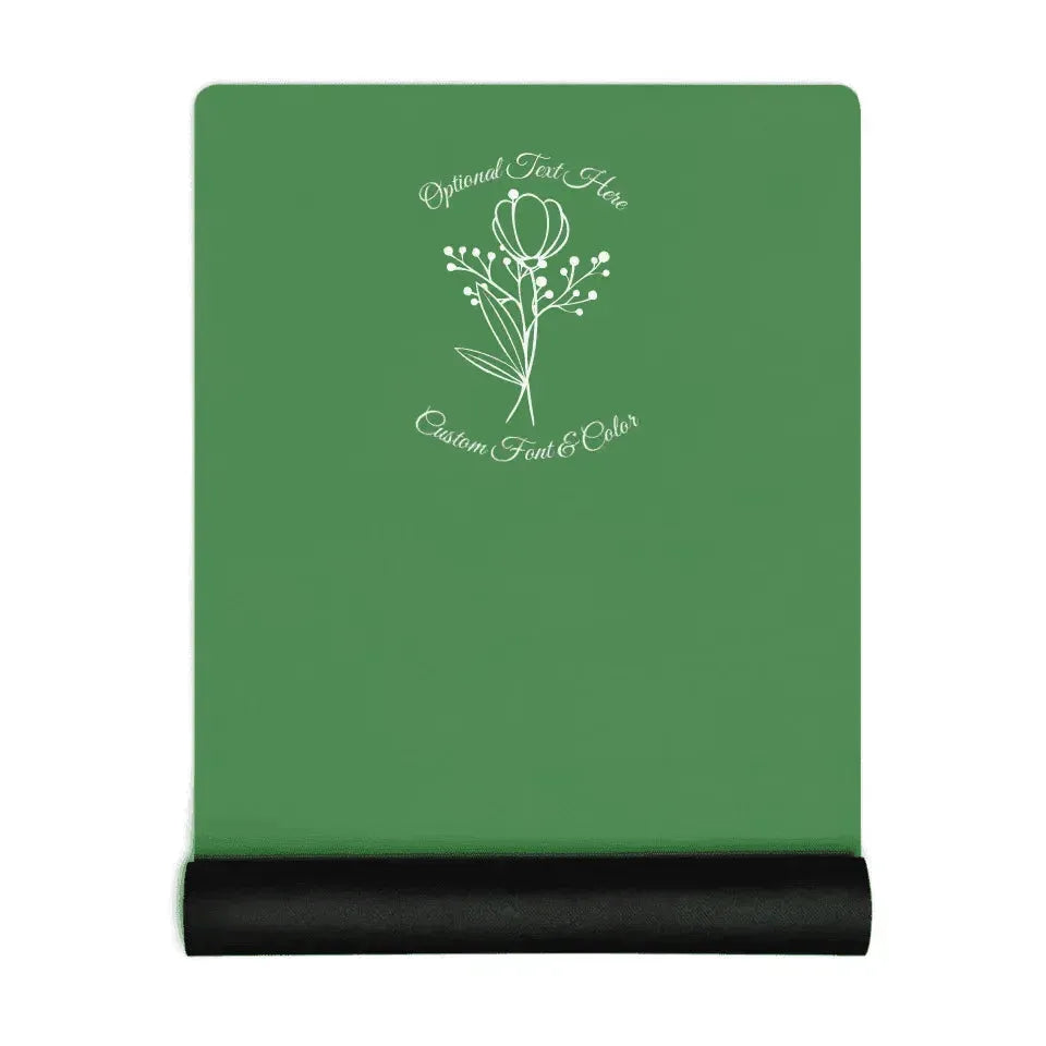 Custom Yoga Mat - Bunch of Flowers Line Art - ARTFULANE