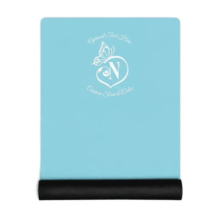 Custom Yoga Mat - Butterfly Love Initial - ARTFULANE