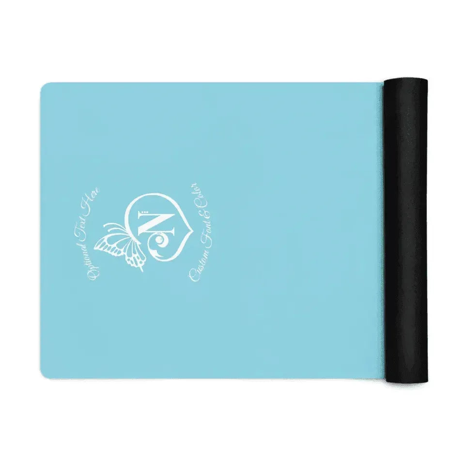 Custom Yoga Mat - Butterfly Love Initial - ARTFULANE