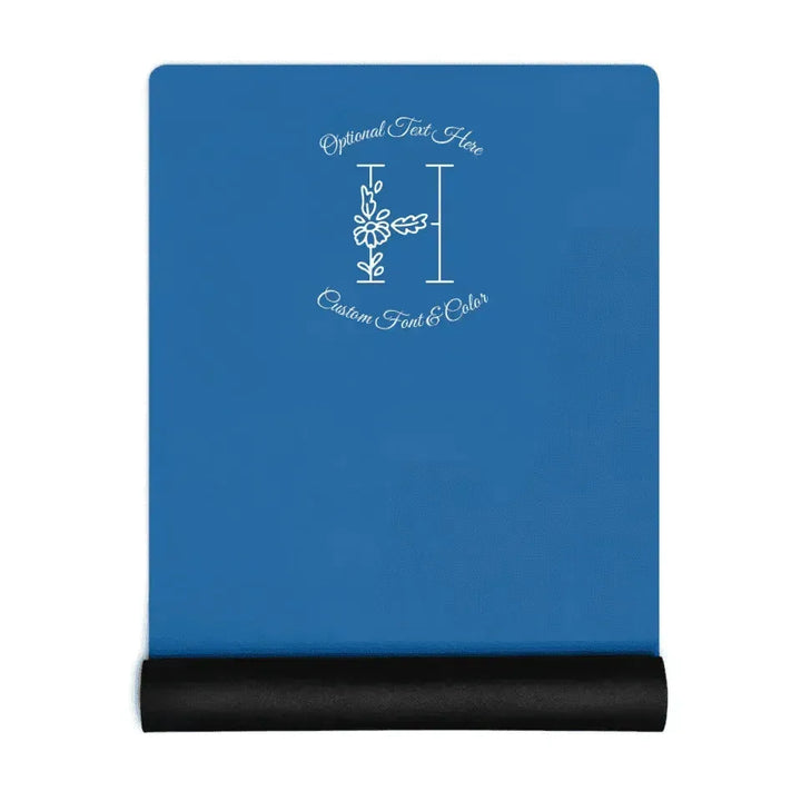 Custom Yoga Mat - Daisy Garden Initial - ARTFULANE