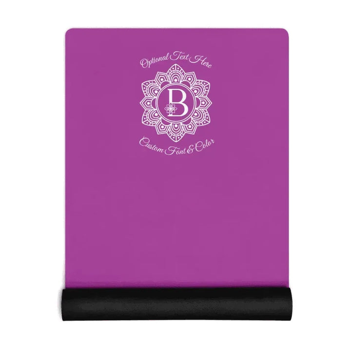 Custom Yoga Mat - Elegant Mandala Initial - ARTFULANE