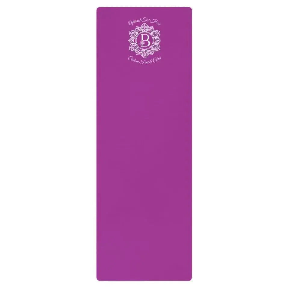 Custom Yoga Mat - Elegant Mandala Initial - ARTFULANE