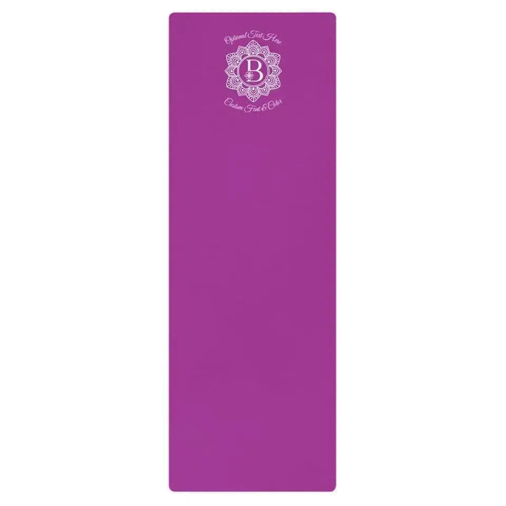 Custom Yoga Mat - Elegant Mandala Initial - ARTFULANE