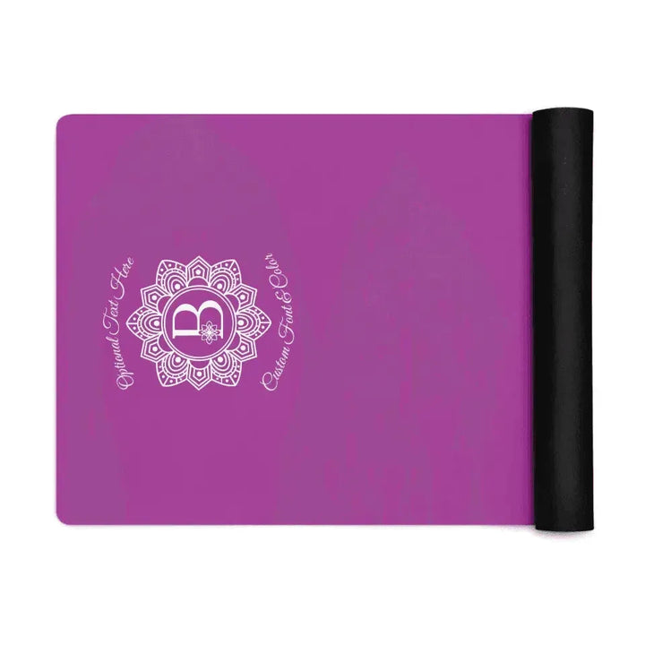 Custom Yoga Mat - Elegant Mandala Initial - ARTFULANE