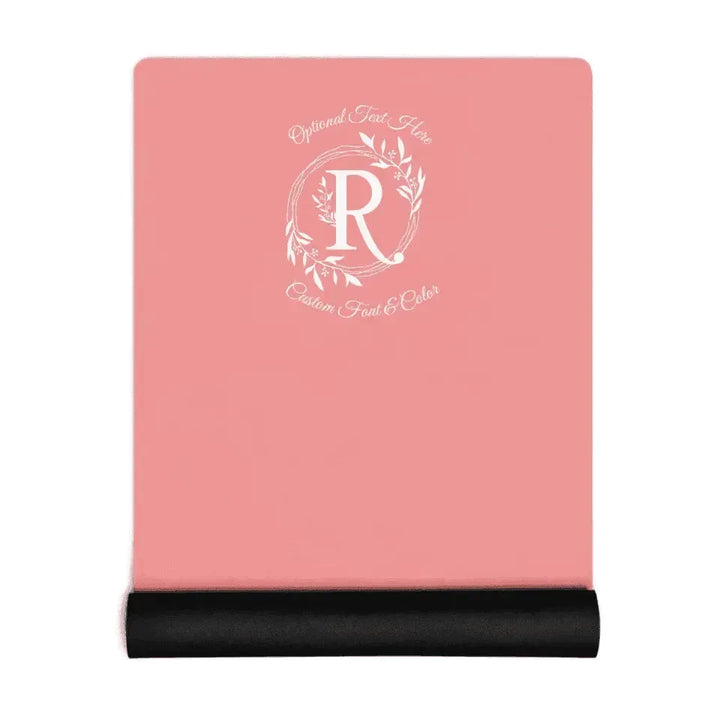 Custom Yoga Mat - Floral Initial - ARTFULANE