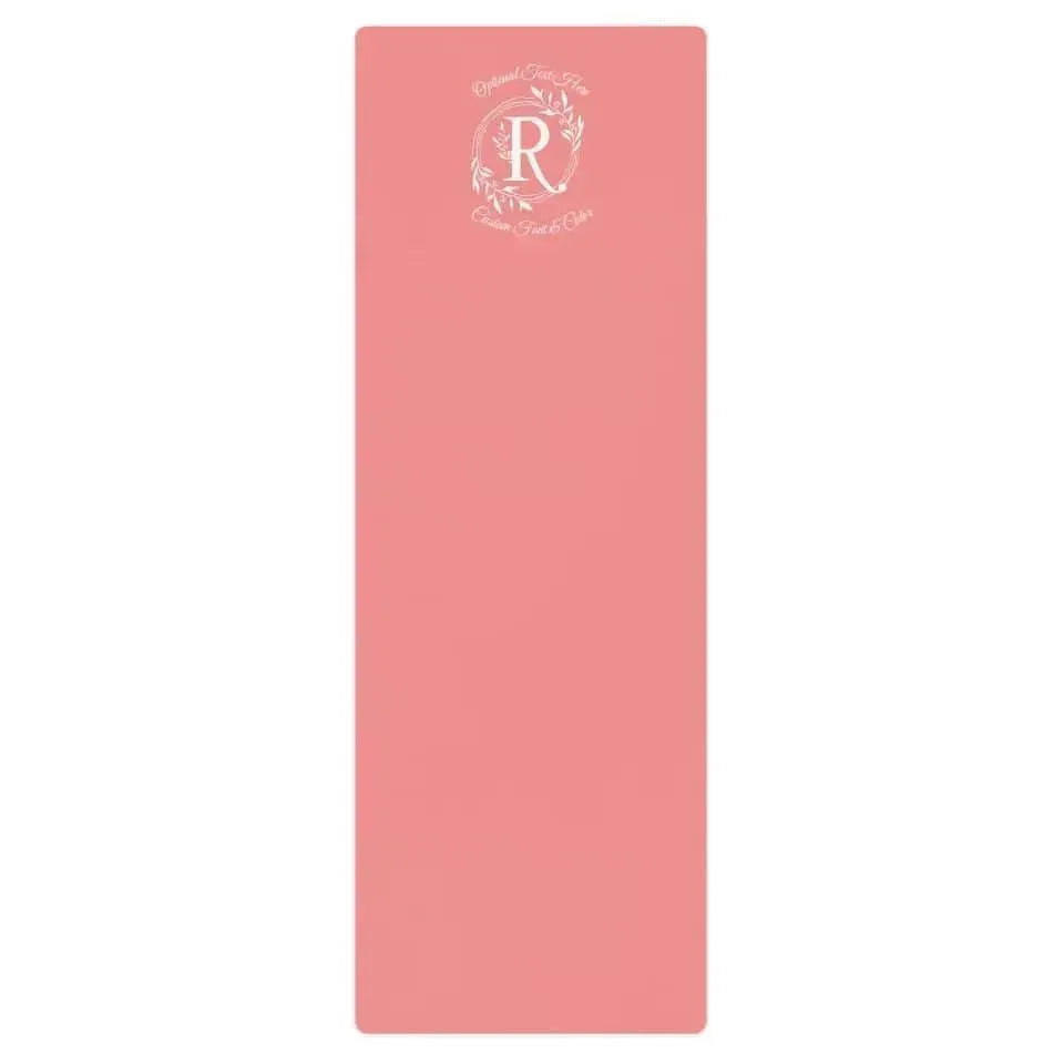 Custom Yoga Mat - Floral Initial - ARTFULANE
