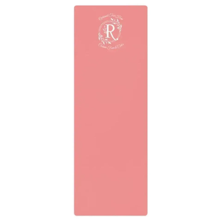 Custom Yoga Mat - Floral Initial - ARTFULANE