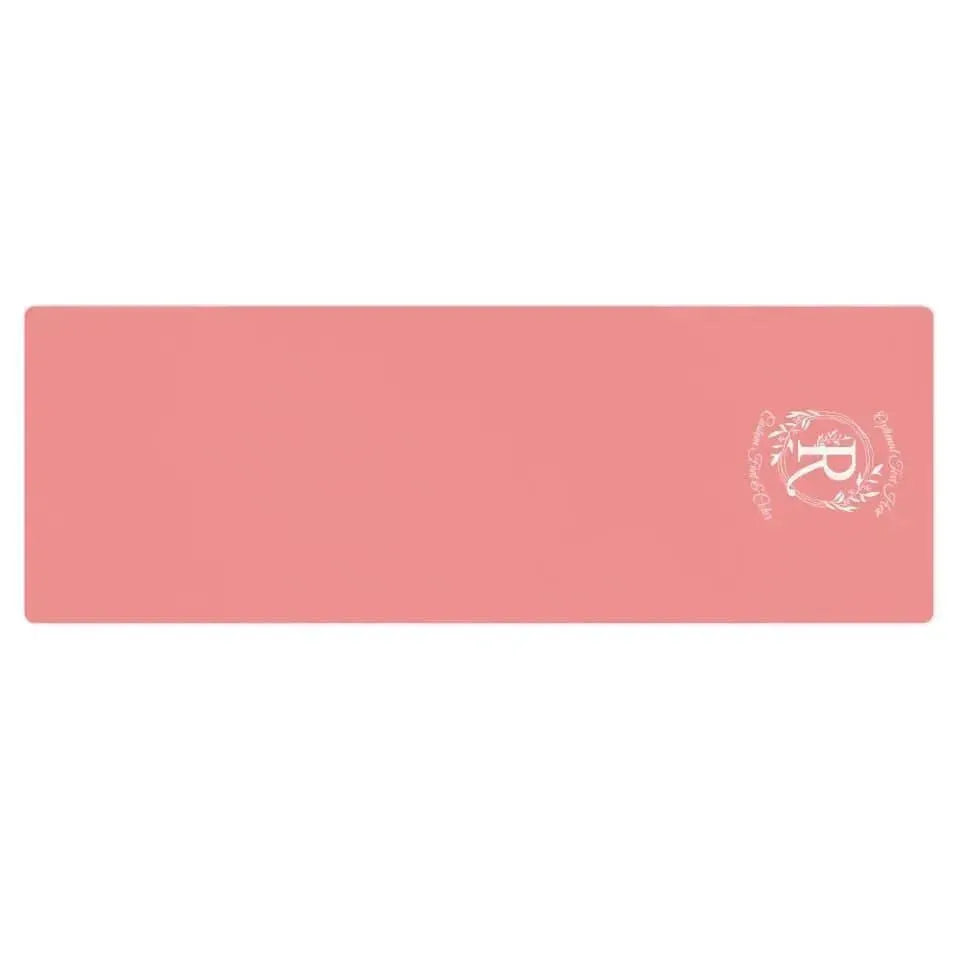 Custom Yoga Mat - Floral Initial - ARTFULANE