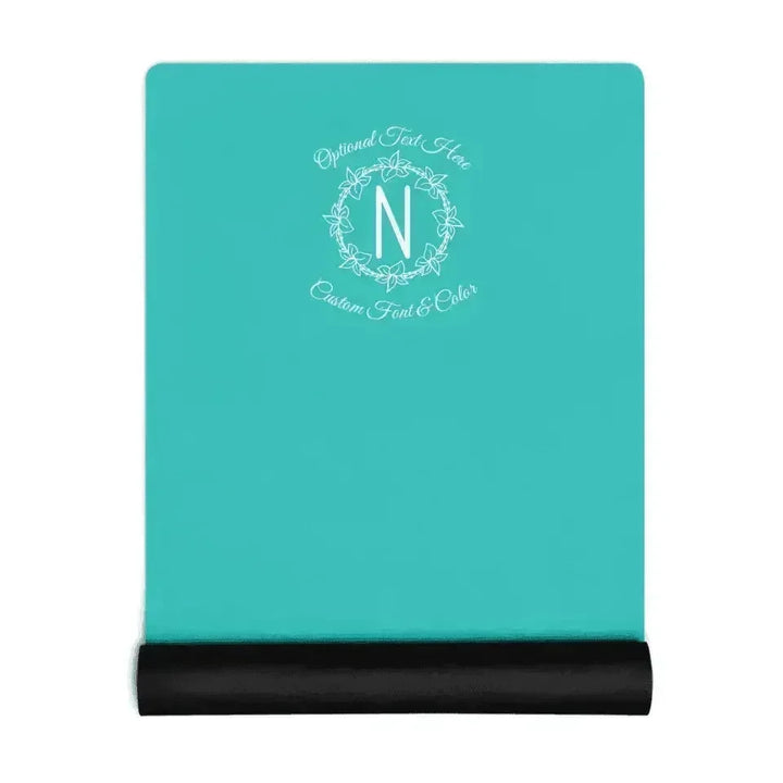 Custom Floral Monogram Yoga Mat - ARTFULANE