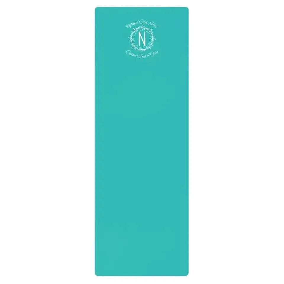 Custom Floral Monogram Yoga Mat - ARTFULANE