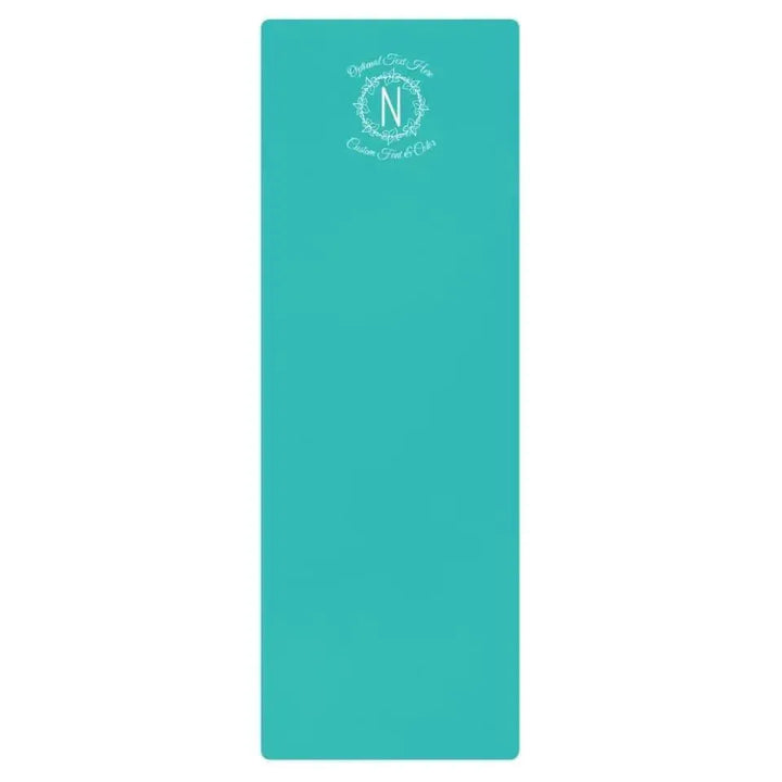 Custom Floral Monogram Yoga Mat - ARTFULANE