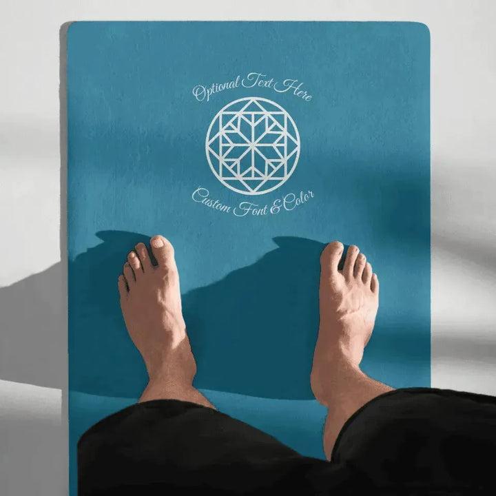 Custom Yoga Mat - Geometric Circle Line Art - ARTFULANE