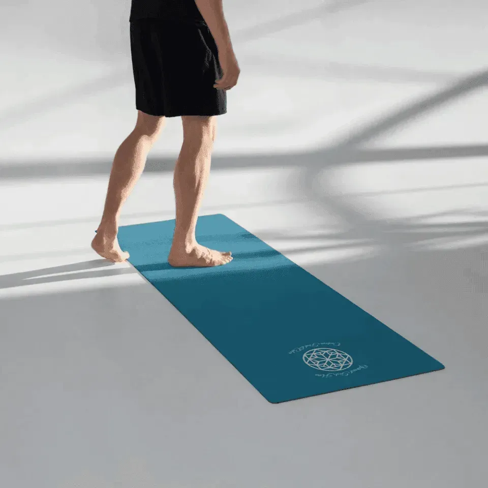 Custom Yoga Mat - Geometric Circle Line Art - ARTFULANE