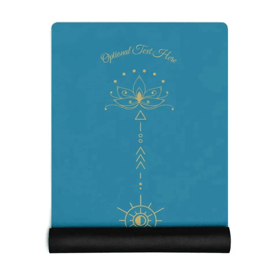 Custom Yoga Mat - Golden Lotus Flower - ARTFULANE
