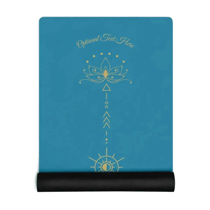 Custom Yoga Mat - Golden Lotus Flower - ARTFULANE