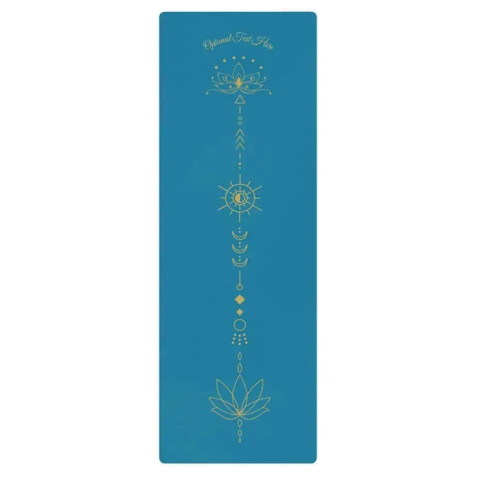 Custom Yoga Mat - Golden Lotus Flower - ARTFULANE