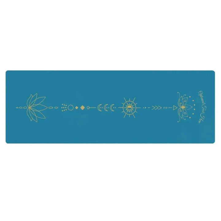 Custom Yoga Mat - Golden Lotus Flower - ARTFULANE